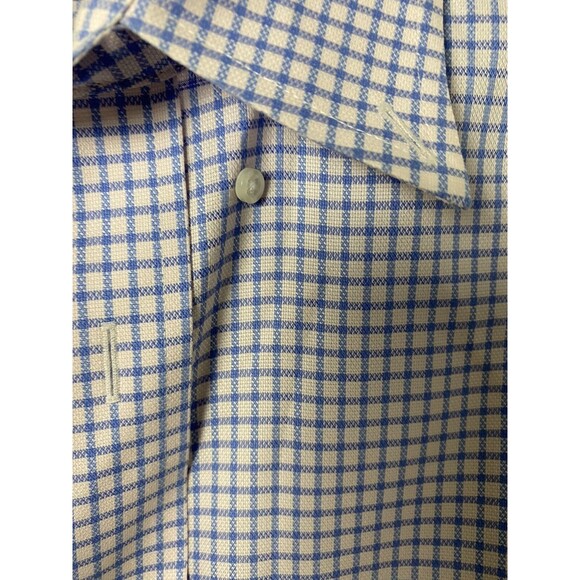 Gold Label Roundtree & Yorke Non-Iron Performance 16/33  100% Cotton Check Shirt - Picture 8 of 14
